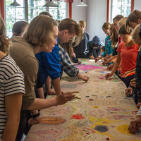 Avaa kuva isommaksi 04.07. keskiviikkona päivän aihe oli bibliodraamatyöskentely psalmista 139.