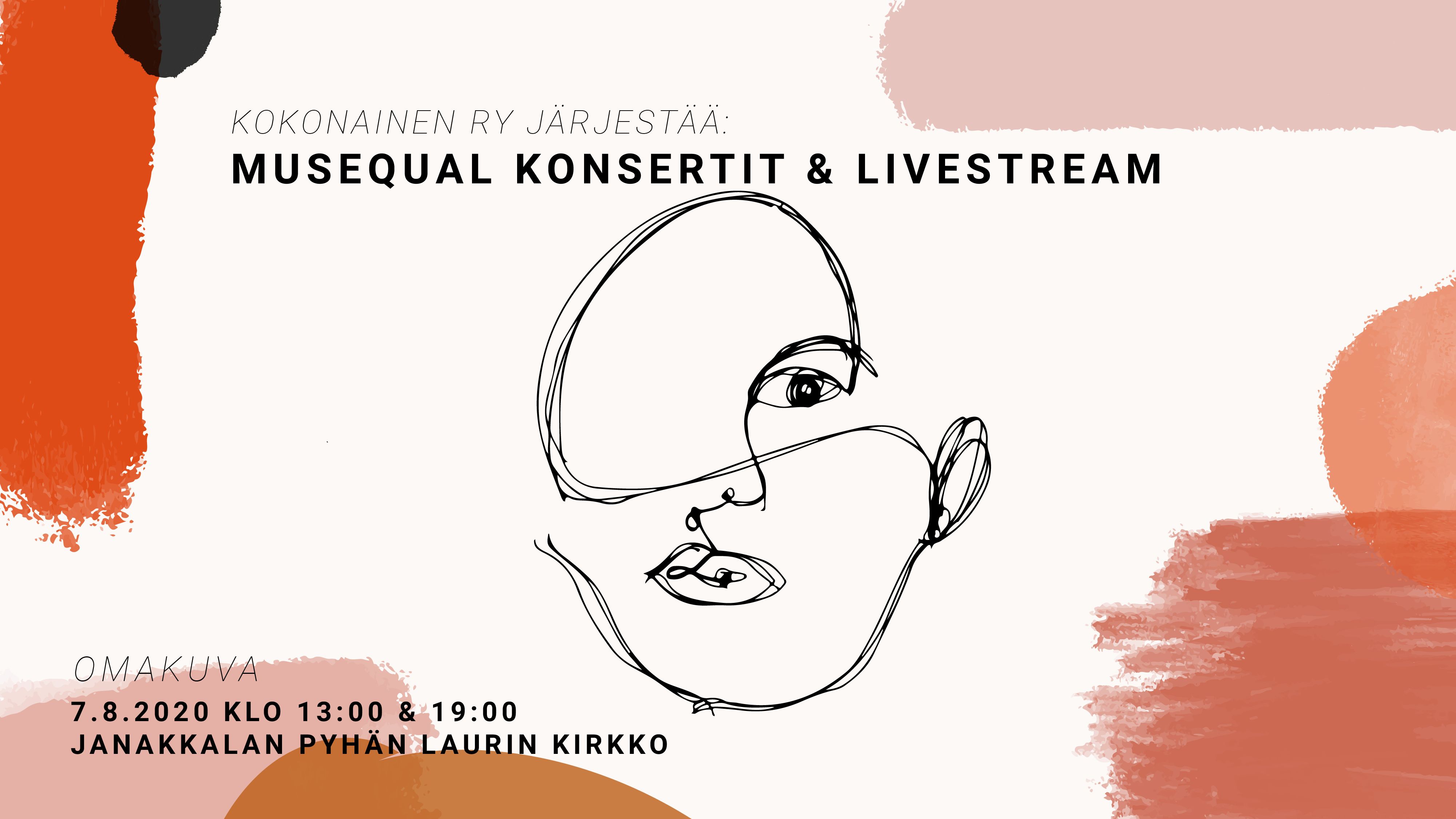 Konsertin nimi ja ajankohta kuvana