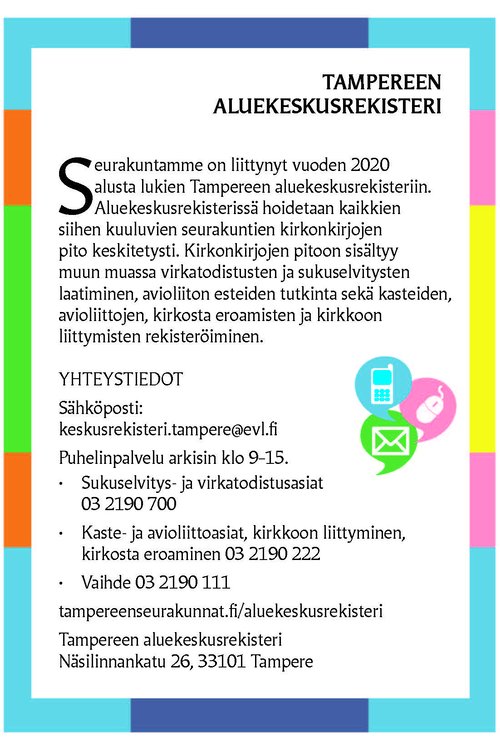 Tekstissä mainitut yhteystiedot kuvana